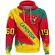 thumbnail image 3 of Sudadera con capucha y estampado de bandera de Camerún vintage para hombre, estilo hip hop, estilo africano, 3 of 5