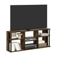 thumbnail image 3 of Pemberly Row TV Stand with Plastic Poles for TV up to Amber Pine/Black, 3 of 6