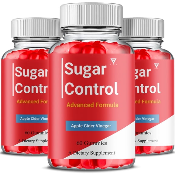 (3 Pack) Sugar Control Keto Gummies, SugarControl Keto ACV and Advanced Overall Health Support Formula (180 Gummies)