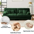 thumbnail image 6 of 94.4" Cloud Chenille Loveseat Sofa, Oversized Deep Seat 2 Seater Couch for Living Room with Pillows，Green, 6 of 10