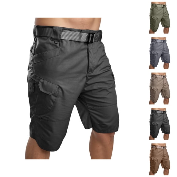 Shorts for Men Summer Casual Slim Fit Stretch Lightweight Outdoor Gym Cargo Shorts with Pockets