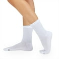 thumbnail image 5 of Fruit of the Loom All Day Comfort Crew Socks for Women, White, Sizes 4-10 (6-pack), 5 of 8