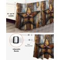 thumbnail image 3 of Farmhouse Retro Wrap Around Bed Skirts for King Bed 18" Drop,Bed Skirt with Adjustable Elastic Belt Dust Ruffle Bed Valance for Bedroom Hotel Brown Country Texas Star Wooden Grain Bed Frame Cover, 3 of 7