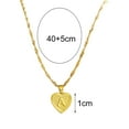 thumbnail image 6 of harmtty Pendant Necklace A-Z Initial Letter Heart Shape Jewelry Simple Bright Luster Necklace for Birthday,V, 6 of 8