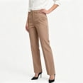 thumbnail image 5 of Usloyux Women's High Waisted Straight Leg Trousers with Pockets Dressy Pants for Office Casual Workwear, Khaki 2XL, 5 of 6