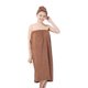 thumbnail image 1 of Conjunto de bata envolvente de spa para mujer, toalla de baño de microfibra absorbente suave y acogedora con gorro turbante para secar el cabello, 1 of 5