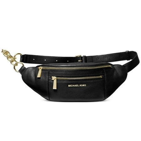 Michael Kors Pebbed Ladies Medium Black Leather Belt Bag 30S9GOXN6L-001