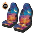 thumbnail image 3 of Uorisanigo Front Car Seat Cover - Soft Fuzzy Fur Beachside Palm Tree Front Bucket Seat Covers Universal Fit for Most Cars, SUVs, Trucks, and Vans, Car Accessories Cushions, 3 of 7