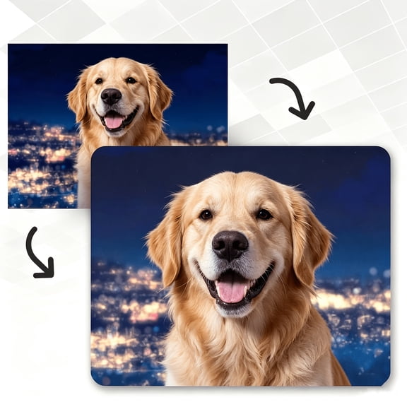 Personalized Rectangle Mouse Pad, Custom Photo Non-Slip Rubber Mouse Mat 9.45x7.87in for Office Laptop Computer Desk