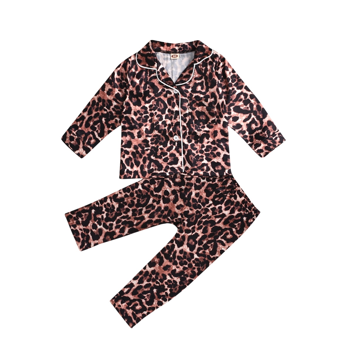 Girls cheetah print pajamas sale