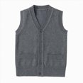 thumbnail image 4 of YIWULA Toddler Puffer Vest Boys Girls Fleece Vest Puffy Toddler Boy Sleeveless Jacket Coat(5-7 Years,Dark Gray), 4 of 4
