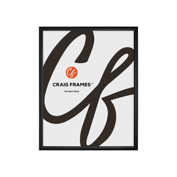 Craig Frames 22x28 Picture Frame - Black Style 1"WB3 1 Inch MDF Moulding - Wall Display Frame for Art, Posters, or Photos