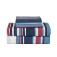 thumbnail image 3 of 100% Cotton Percale 4Pc Nautical Stripe Printed Sheet Set - Queen, 3 of 3