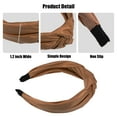 thumbnail image 4 of Unique Bargains 1 Pcs Hairband for Women Faux Leather Knotted Headband Khaki 1.57 Inch Wide, 4 of 7