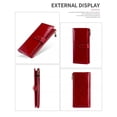 thumbnail image 2 of TAZAG high-quality oil wax leather long women's wallet multi-card slot genuine leather clutch bag multi-functional zipper coin purse, 2 of 4