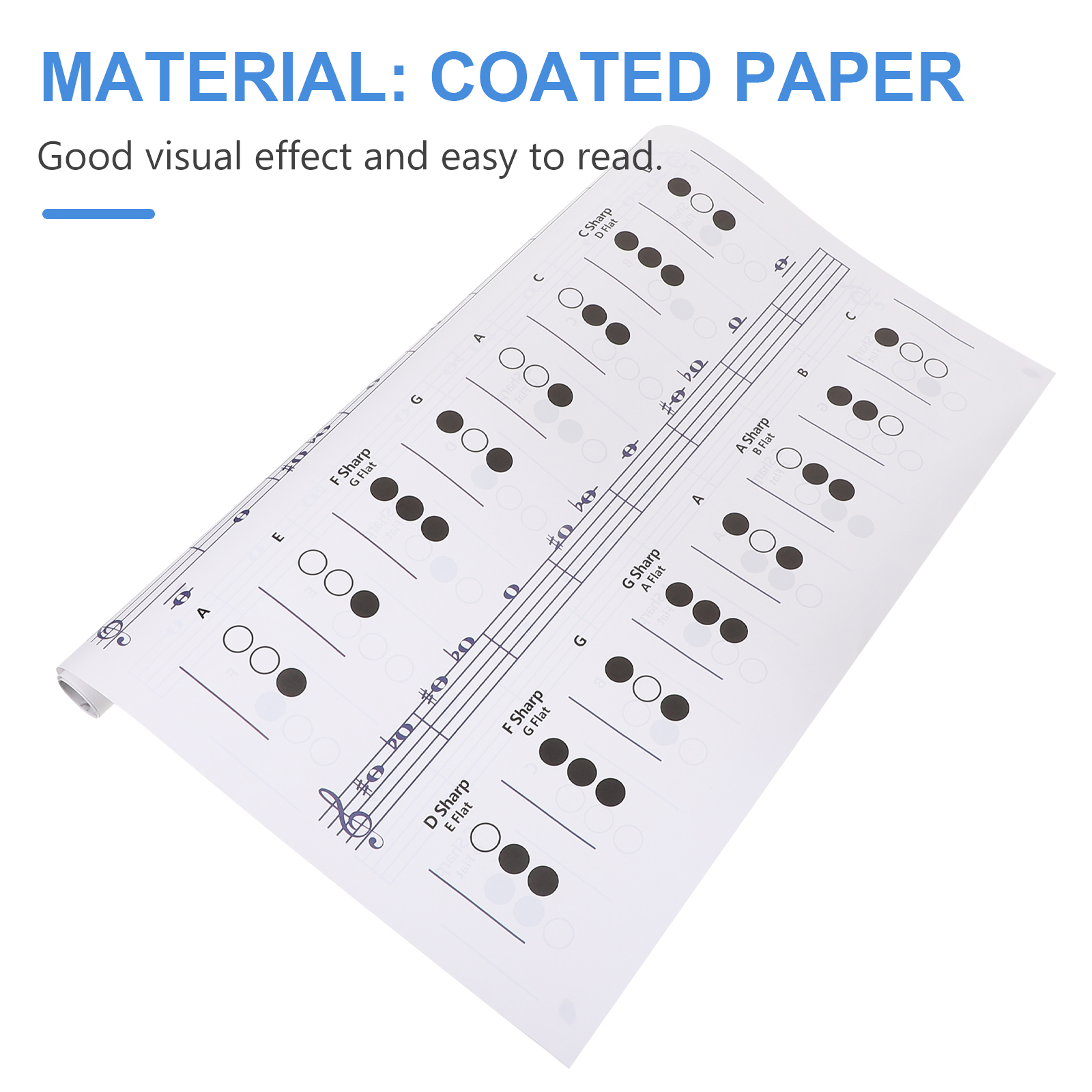 NUOLUX Chart Fingering Guide Poster Chord Guitar Chords Trumpet ...