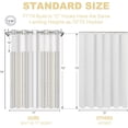 thumbnail image 4 of No Hook Shower Curtain with Snap in Liner and Sheer Window, Modern Hotel Style Shower Curtain Set for room Decor, Washable and Quick Install, Beige and White, 71 X 74 Inches, 4 of 4