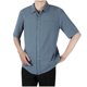 thumbnail image 1 of Camisa de Manga Corta de los Hombres con Botón, Raya Casual de Verano, Camisa de Cuello de Bolsillo Delgado, 1 of 7
