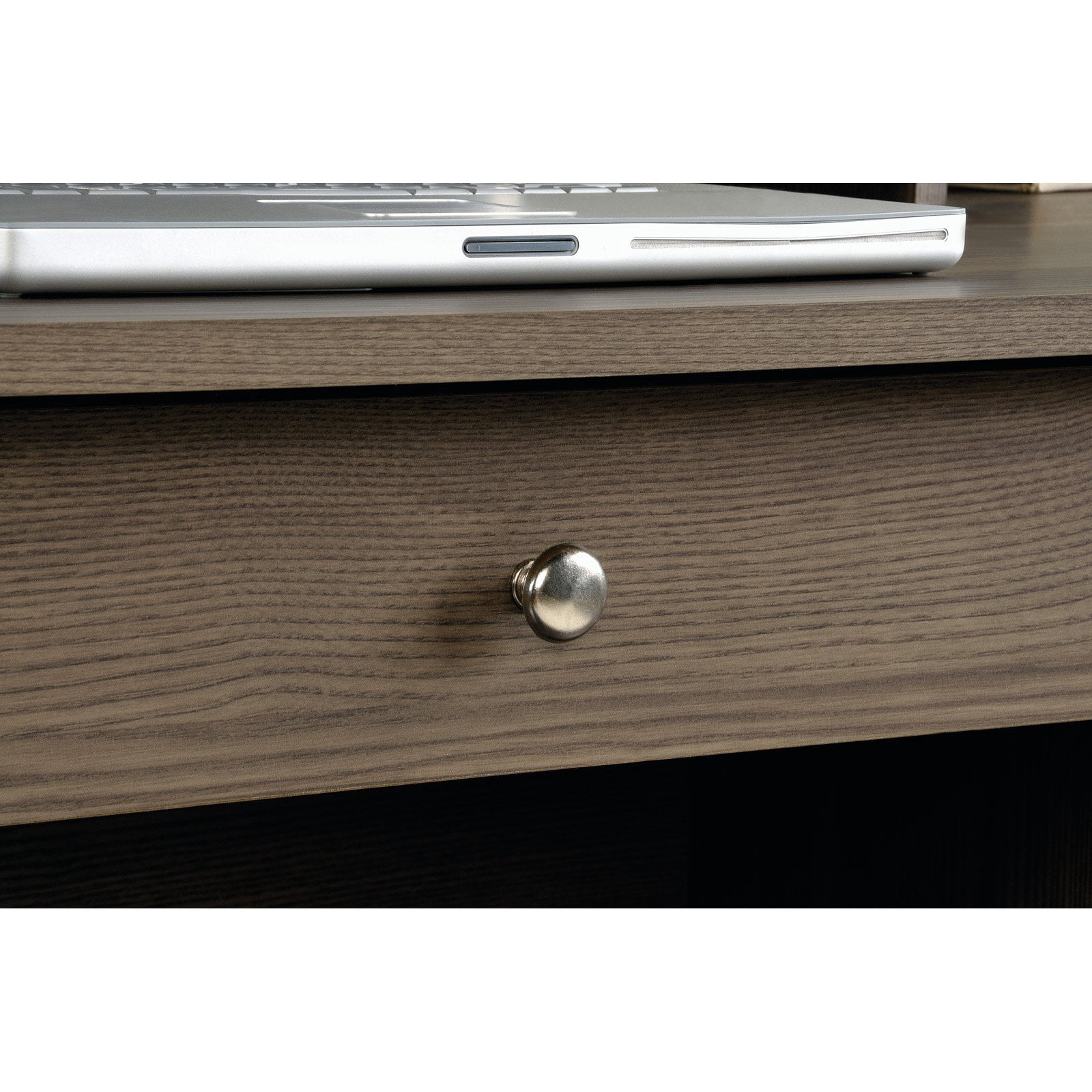 Sauder Shoal Creek Desk with Storage Drawers and Hutch, Diamond Ash Finish