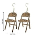 Unique Statement Stacking Folding Chair Earrings Fun Colorful