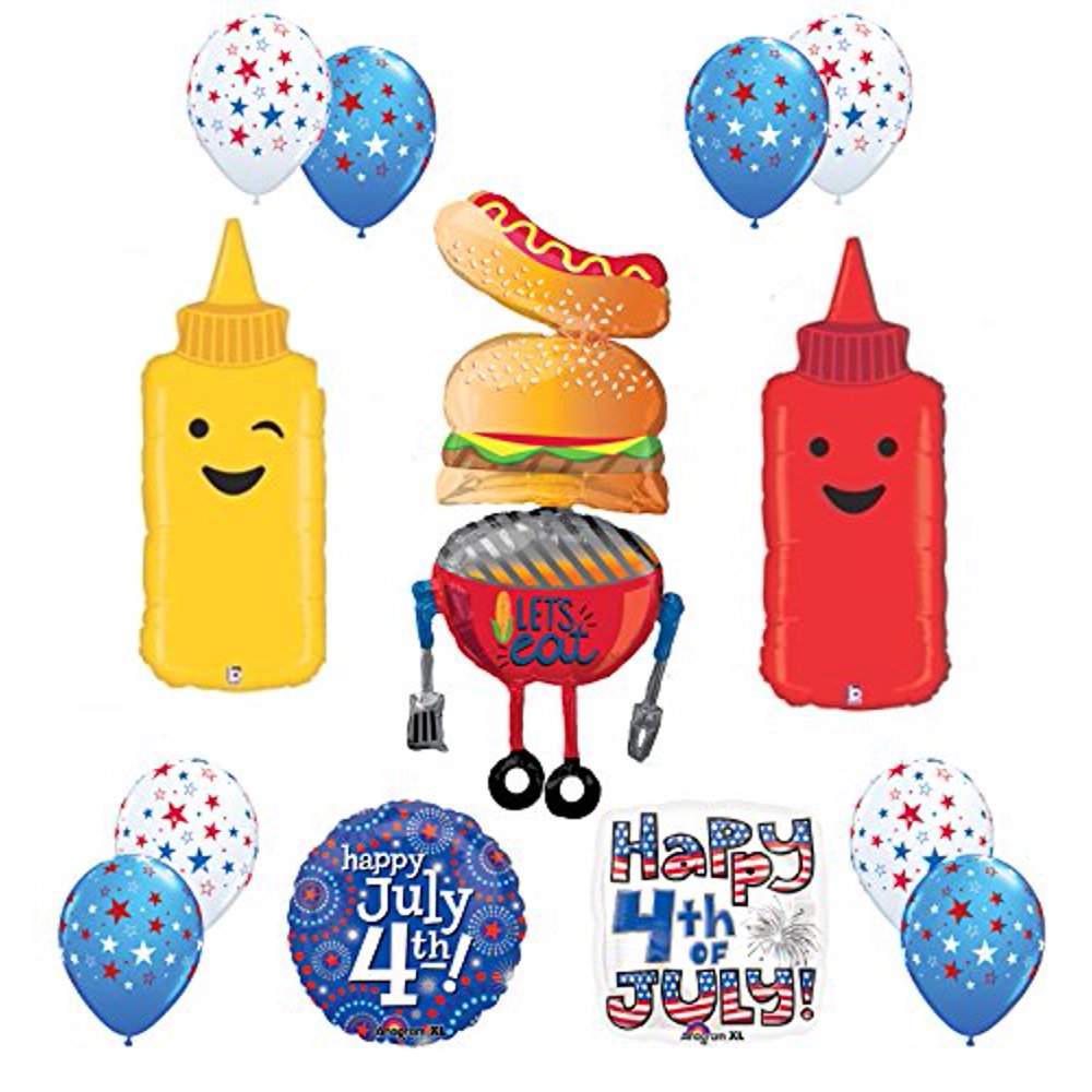 4th of July Patriotic BBQ Party Balloon decorations