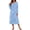 Blue Floral, variant on Ekouaer Long Sleeve Nightgowns for Women Calf Length Sleepwear Long Sleepshirts Crewneck Sleep Dress