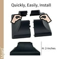 thumbnail image 4 of Myard Interlocking Post Cover Skirt Shoe for 1X1 Inch Post with 3.5X3.5 Inches Base Mounting Plate - Fast Install on Feet of Porch, Stair Handrail, Railing, Fence (2-Pack, Black), 4 of 6