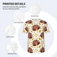 thumbnail image 4 of Balery Fall Turkey Baseball Jersey for Men Casual Button Down Shirts Short Sleeve Active Team Sports Uniform-Small, 4 of 9