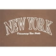 thumbnail image 4 of Ambar Women's New York City Logo Relaxed Fit T-Shirt, Brown,M - US, 4 of 4