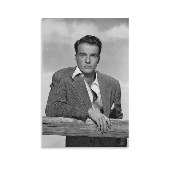 The Best Actors Ever - 1950s Montgomery Clift Retro Poster Posters Art Print Wall Photo Paint Poster Hanging Picture Family Bedroom Decor Gift 12x18inch(30x45cm)