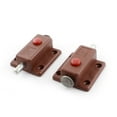 thumbnail image 1 of Unique Bargains 2Pcs Door Screw Mounted Brown Plastic Automatic Lock Barrel Bolt, 1 of 2