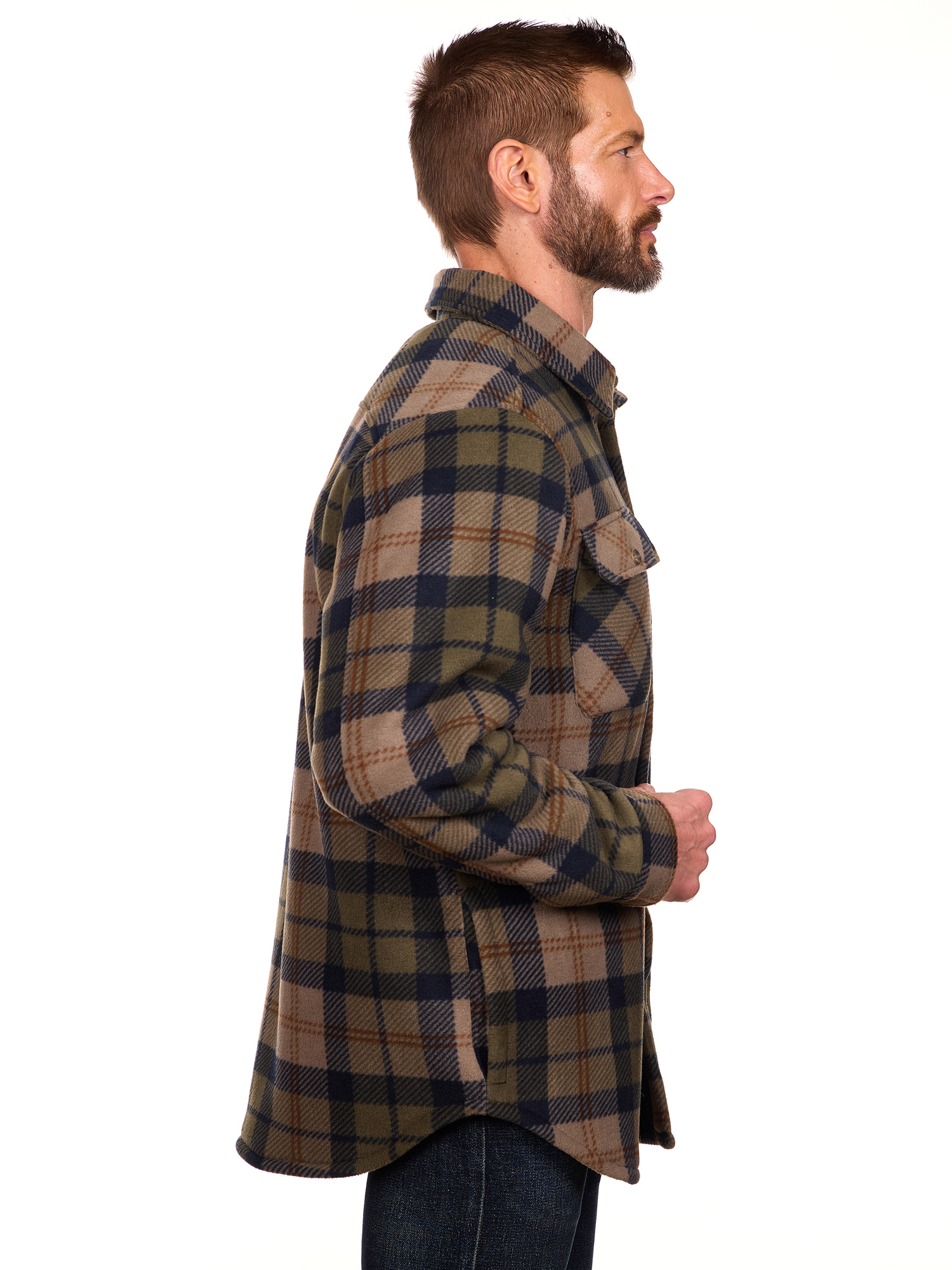 Bass Creek Outfitters Men's Plaid Fleece Shirt Jacket photo 5