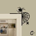 thumbnail image 3 of C-CRAFT Spider Web Metal Door Corner 12 Inches, Door Topper Ornament for Dark Halloween Decoration and Haunted Home Accent, 3 of 4