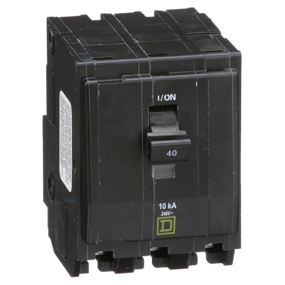 Square D - QO340CP Circuit Breaker, Black