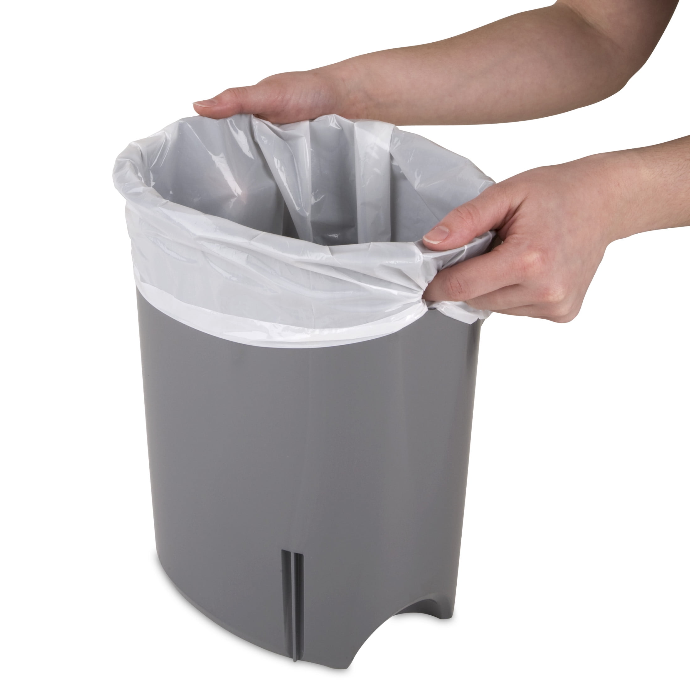 Sterilite Small Bathroom Trash Can, 2.6 Gallon Plastic Garbage Bucket Bin