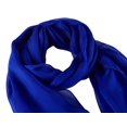 thumbnail image 3 of Longue Foulard en Chiffon de Soie Couleur Unie, 3 of 7