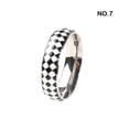 thumbnail image 3 of Anillo con diseño de tablero de ajedrez, joyería femenina elegante, colores simples, anillos geométricos para los dedos, accesorio de moda, Ropa, zapatos y accesorios Miscelánea Acero talla 7 Sonducket  AP016439-04, 3 of 6