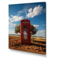 thumbnail image 2 of Designart "Isolated Connections Red Telephone Booth" Cityscapes Canvas Wall Art, 2 of 5