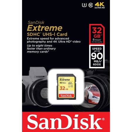 UPC 619659135898 product image for SanDisk Extreme 32 GB SDHC - Class 10/UHS-I (U3) - 90 MB/s Read - 40 MB/s Write | upcitemdb.com