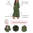 thumbnail image 3 of Weardear 3 in 1 Maternity Nursing Dresses Snap Down Back Labor and Delivery Gown Long Sleeve Breastfeeding Dress with Button, 3 of 6
