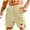 Beige, variant on Inleife Men Casual Solid Summer With Pockets Drawstring Middle Waist Sport Short Pants
