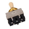 thumbnail image 1 of Interruptor de palanca dorado de caja de 3 vías con glaseado para guitarra eléctrica perfke Interruptor de palanca de caja dorada de 3 vías con tapa color crema para guitarra eléctrica, 1 of 8