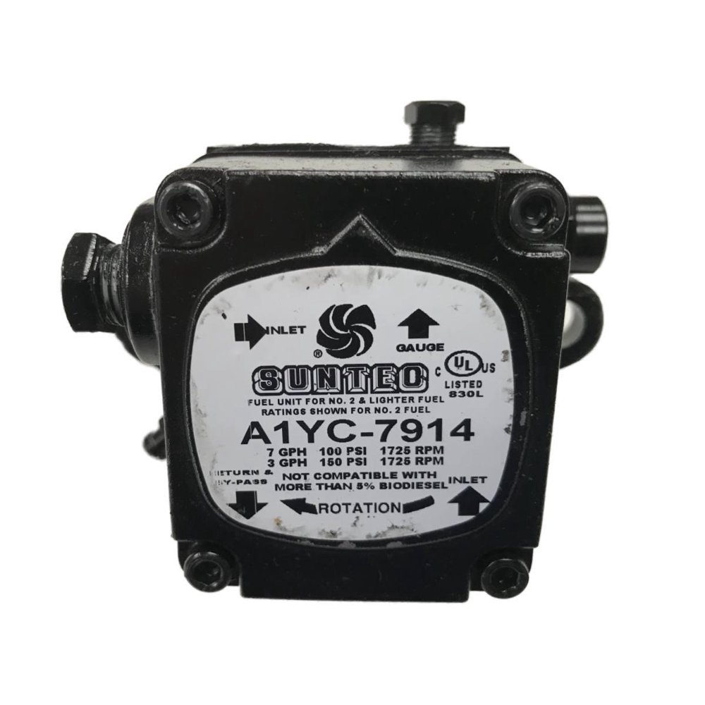 Suntec A1YC7914 Single Stage Fuel Oil Pump RPM 1725, GPH 7, PSI 100