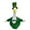 Green, variant on St. Patrick's Day Porch Goose Clothing Decoration Set, Outfit for 23-in White Goose, Festive Attire for Holiday Decor, Perfect for Patio Garden Entryway (Goose Not Included), Green, 1pc