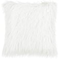 thumbnail image 1 of Fundas de almohada decorativas de piel sintética, fundas de almohada cuadradas y esponjosas, paquete de 2 para sofá, cama, sofá, silla, 18X18, blanco, sin inserciones WD.WDQZL Hogar, 1 of 3