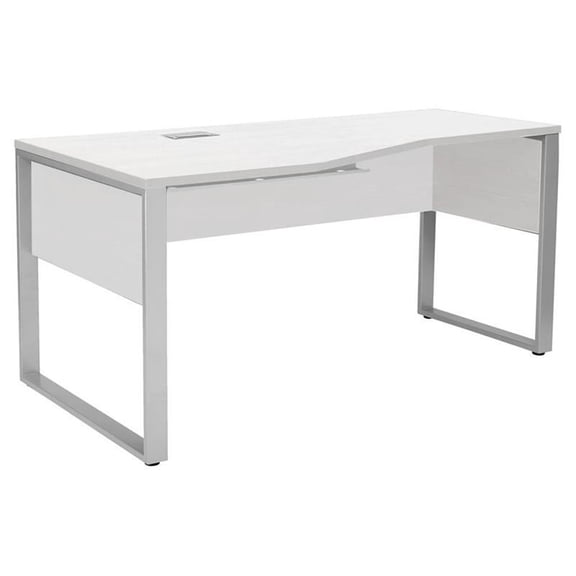LSF Crescent Desk 63x32/24 Inches in White