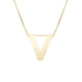 thumbnail image 2 of JewelStop 14k Yellow Gold 10x7mm Polished Initial-V Necklace with Lobster Clasp 18", 2 of 3