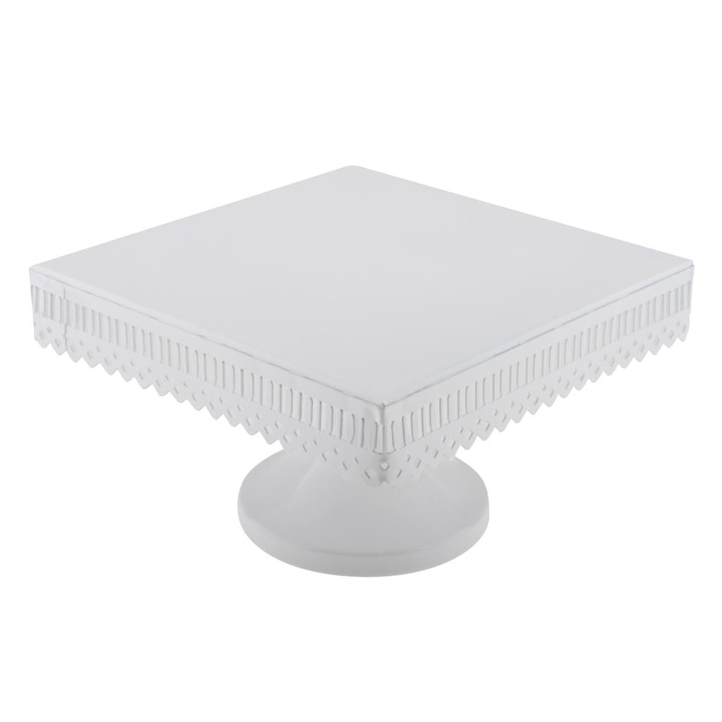 Christmas Party Birthday 3 Size White Square Cake Stands Tray for Wedding 