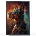 thumbnail image 2 of Doberman Pinscher Dog Space Painting Poster Unframe, Doberman Pinscher Dog Canvas Frame Ready to Hang - Boho Living Room Decor - Gifts For Women, 2 of 6