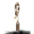 thumbnail image 2 of C.C Enlarged Faux Fur Pom Pom Key Chain Key Ring Handbag Tote Accessory - Dark Gray, 2 of 3